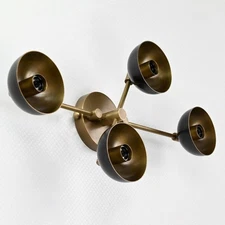 Brass Wall Light 4 light Orbital Wall Lamp 1960's Sconce Modern designer light
