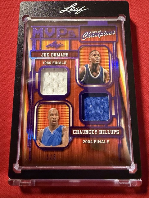 2026 Leaf City of Champions Joe Dumars Chauncey Billups MVP Dual Relic 1/3
