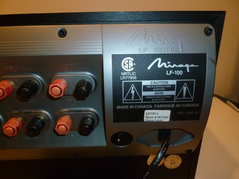MIRAGE LF-100-1 SUBWOOFER SPEAKER