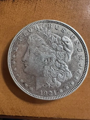 1921-D Morgan Silver Dollar NICE AU