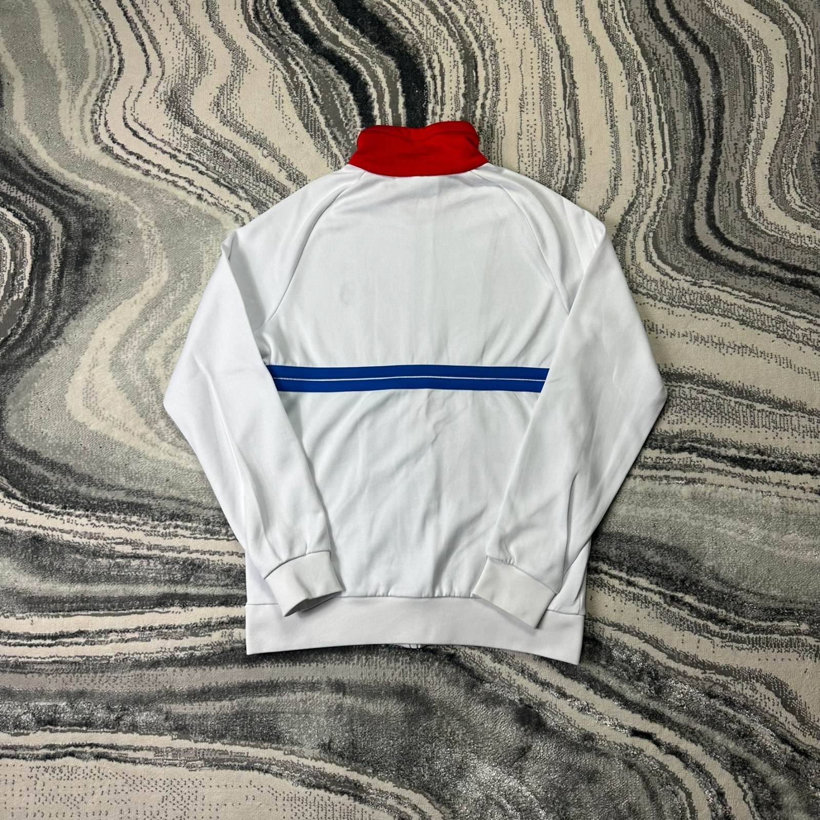 Vintage Sergio Tacchini Dallas Full Zip Sz Medium White Funnel Neck Track Jacket image 8