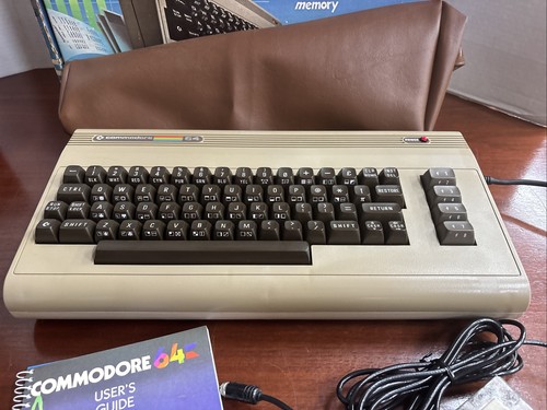 Commodore 64 Original Box With Power Supply, Key Cover, And Cords. ***Working - Picture 2 of 19