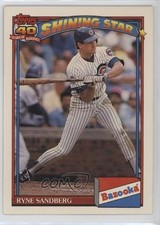 1991 Topps Bazooka Shining Stars Ryne Sandberg #9 HOF 0hr
