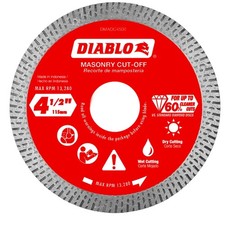 DIABLO DMADC0450 4-1/2" Diamond Continuous Rim Masonry Cut-Off Disc