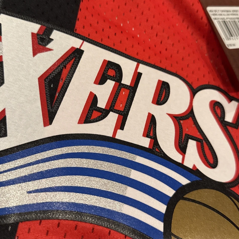 Camiseta deportiva Mitchell & Ness 2000-01 para hombre Allen Iverson 76ers Split Swingman XL Foto 4 de 4