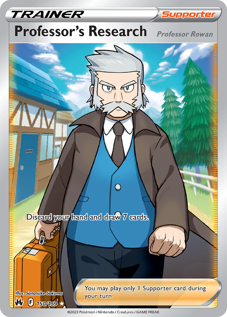 Pokemon Crown Zenith Full Art Professor's Research 150/159 - Near Mint (NM)