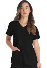 Dickies Scrubs EDS Essentials V Neck Top DK615 BAPS Black Free Shipping