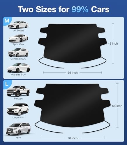  2025 Upgrade All-Season Car Windshield Cover - 600D M - Sedan/SUV/Mid-Size SUV