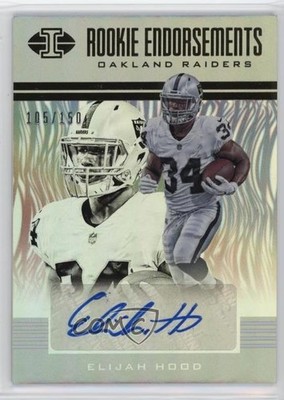 2017 Panini Illusions Rookie Endorsements 105/150 Elijah Hood #RE-EH Auto RC no9