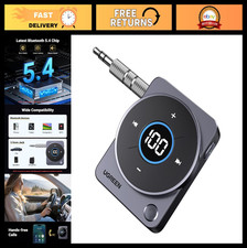 Bluetooth Car Adapter with Noise Cancellation, 3.5mm Aux Wireless Audio Receiver