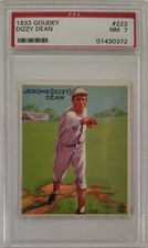 1933 GOUDEY #223 DIZZY DEAN VINTAGE HALL OF FAME CARDINALS RARE NM PSA 7
