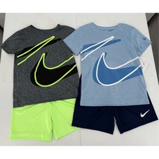 NWT Nike Boy's Kid's 4 Piece Set, Shorts  T-Shirt, Outfit, Size 6