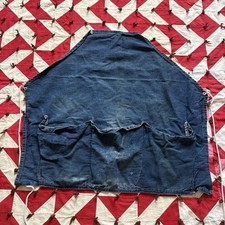 Vintage Denim Workwear Apron As Is Worn Selvedge Blue