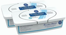 Flush Away Flushable Wipes with Aloe  Lanolin 60 Ct Tub   Pack of 4