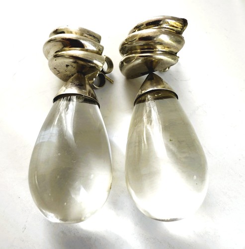 BAYANIHAN Vintage Artisan Sterling Lucite Teardrop Modernist Teardrop Earrings - Bild 11 von 11