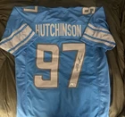 Aidan Hutchinson Detroit Lions Signed #97 Football Jersey NFL w/ BAS Sticker