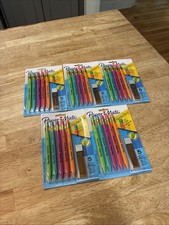 5 Papermate Mechanical Lead Pencils-1.3mm Thick 2 Refill Erasers - Lot Of 6 