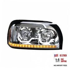 31204 Headlight Assembly, RH, Chrome Housing, High/Low Beam, Chrome/Black