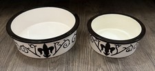 Black And White High End 2/ Black White Pet Bowls Dog Or Cat