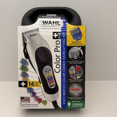 Wahl Color Pro Plus Haircut Clipper Kit - Black/Silver