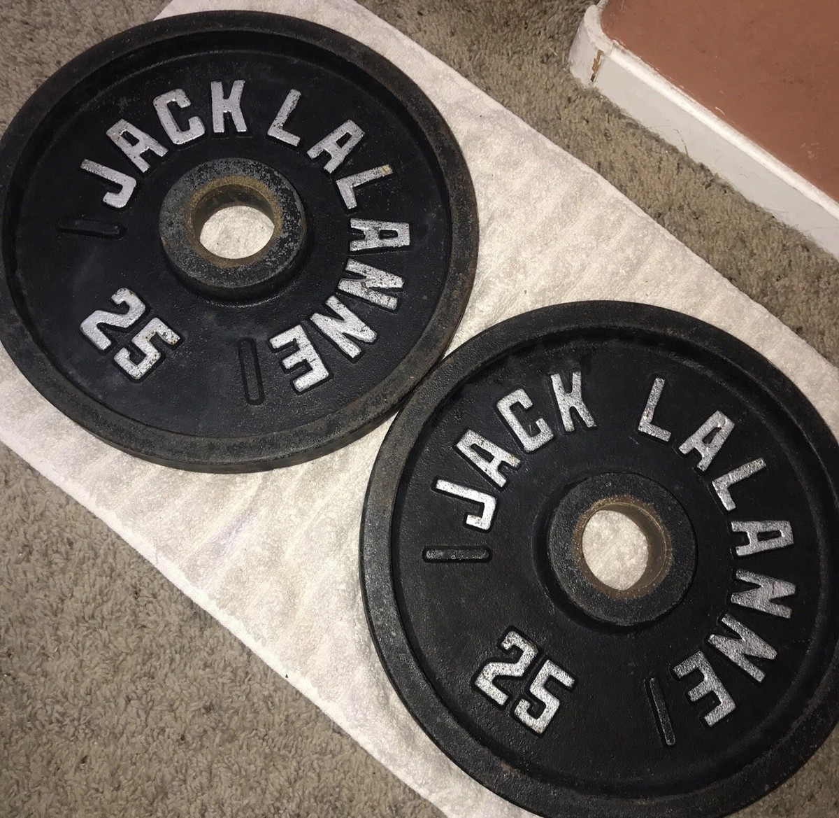 2 x 5 LB Jack Lalanne Vintage Olympic Weight Plates *See Description