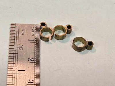 Ship Model Fittings Parts 3 Brass Gooseneck Mast Eyeband rings 10 x 3mm, 6mm ID