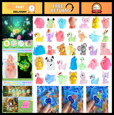 100pcs Mini Glow in the Dark Animal Figures, Luminous Resin Models for Fairy Gar
