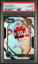 2024 PANINI SELECT DIE-CUT SILVER PRIZM #218 DRAKE MAYE ROOKIE RC PSA 10