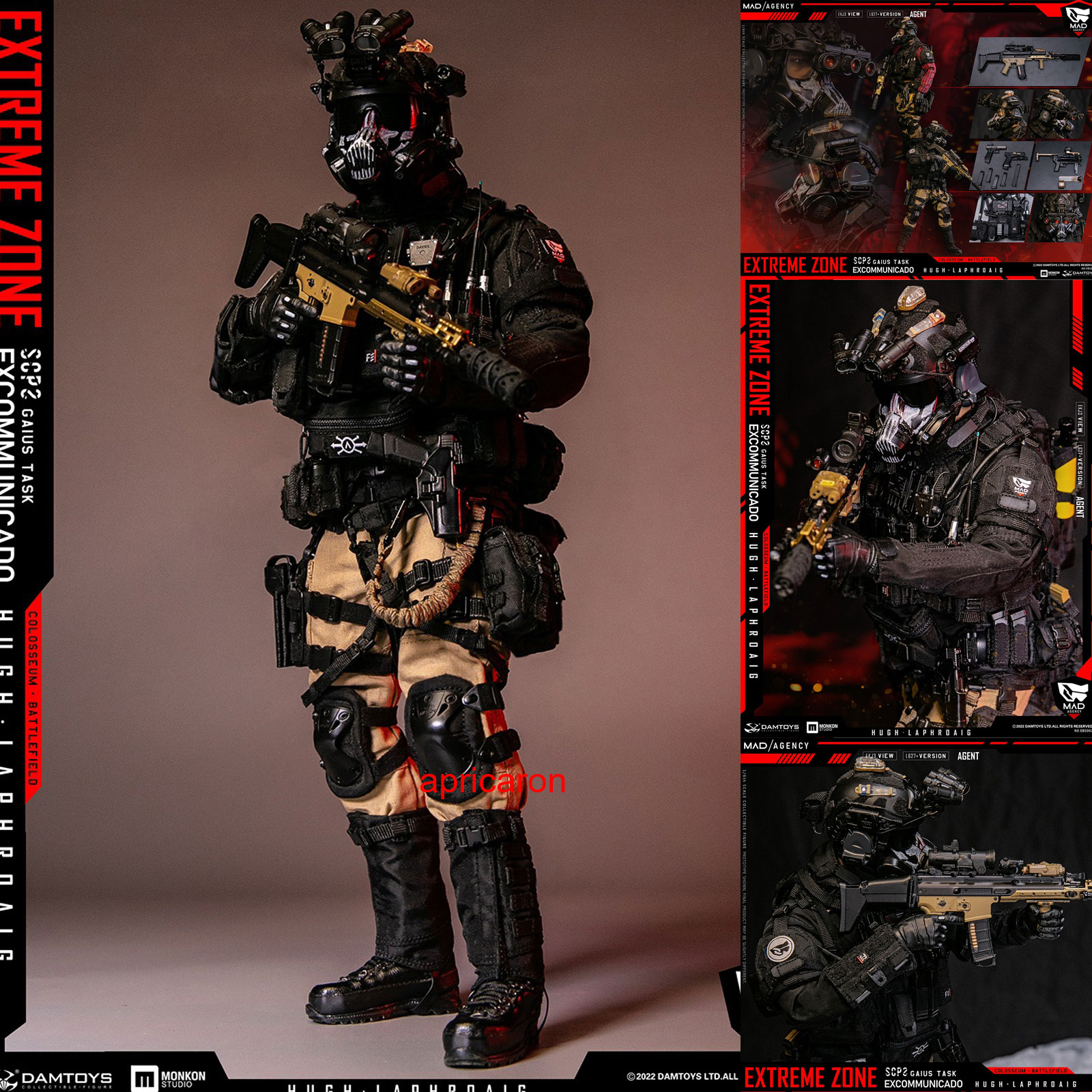 DAMTOYS EBS002 EXTREME ZONE Agent HUGH LAPHROAIG 1/6 Action Figure