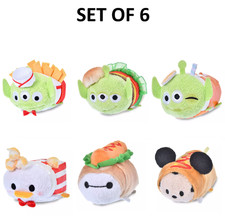 Disney Japón TSUM American Diner Mini Juego de Peluche 6 Mickey Donald Baymax Alien
