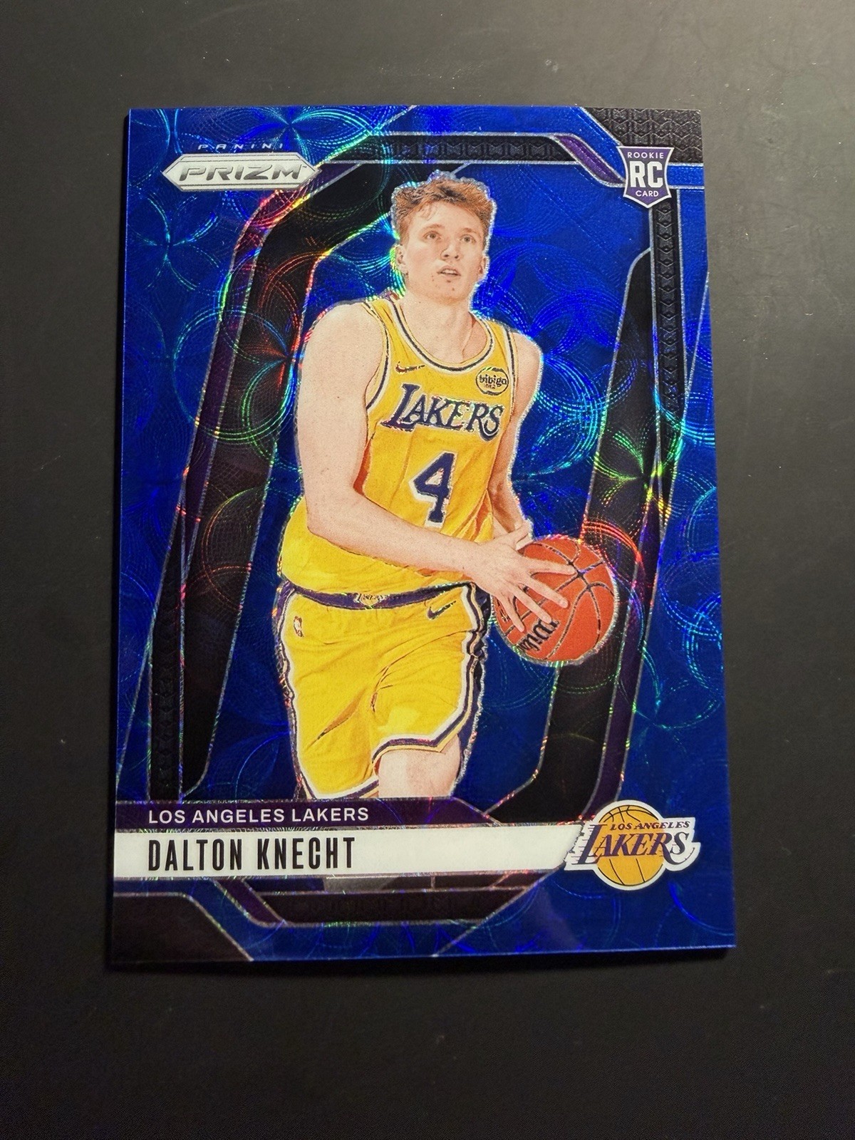 2024-25 Panini Prizm Dalton Knecht #238 Blue Choice Prizm Rookie RC Lakers /49