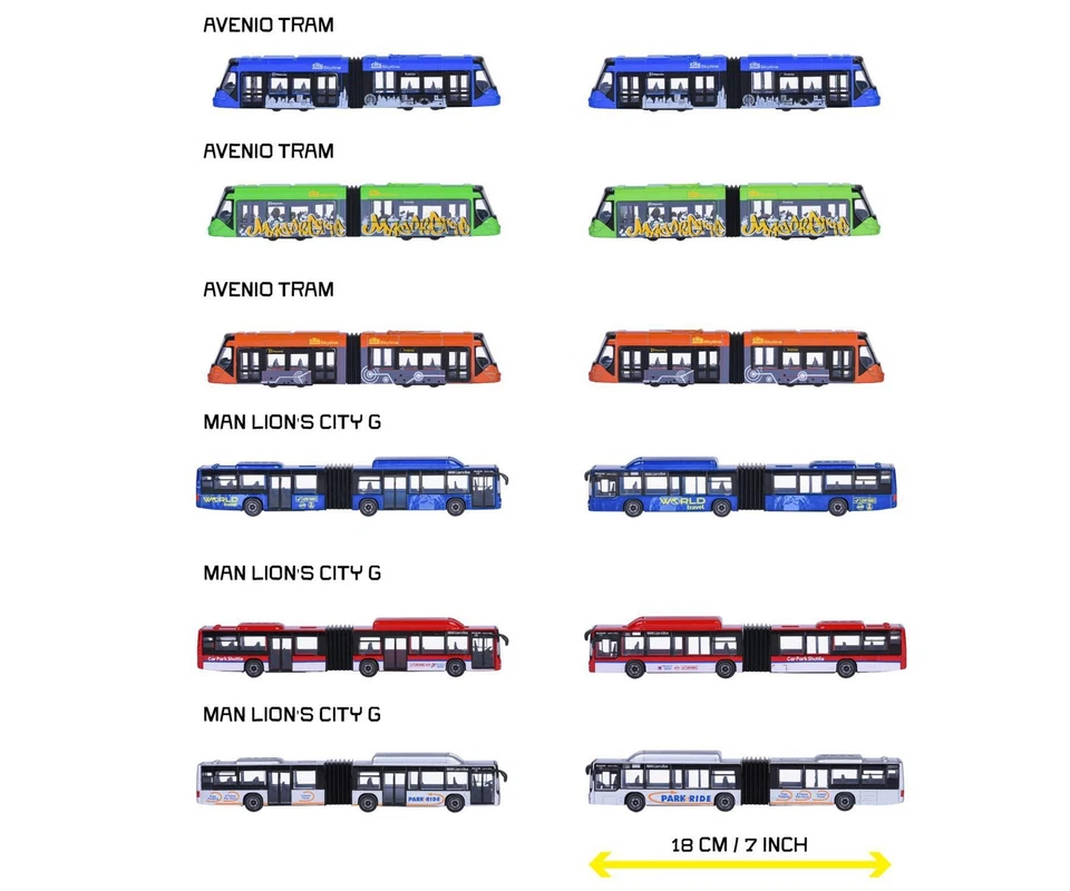 Majorette City Series - Siemens Avenio Tram & Man Bus Assorted - Image 4 of 4