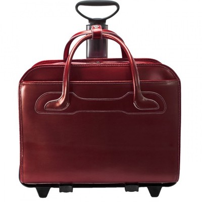 McKlein USA Willowbrook 15.6'' Ladies' Leather Wheeled Laptop Briefcase U1