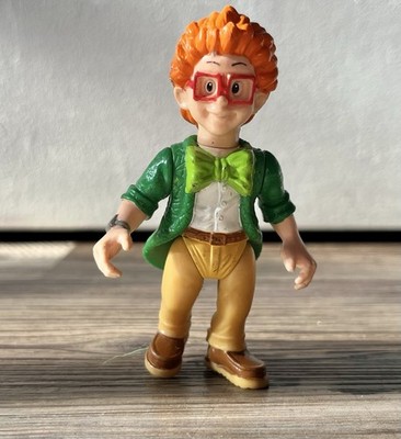 Vntg 90 s I.q Boy Red Hair Green Jacket Bow Tie Small Burger King Toy Nerdy Guy