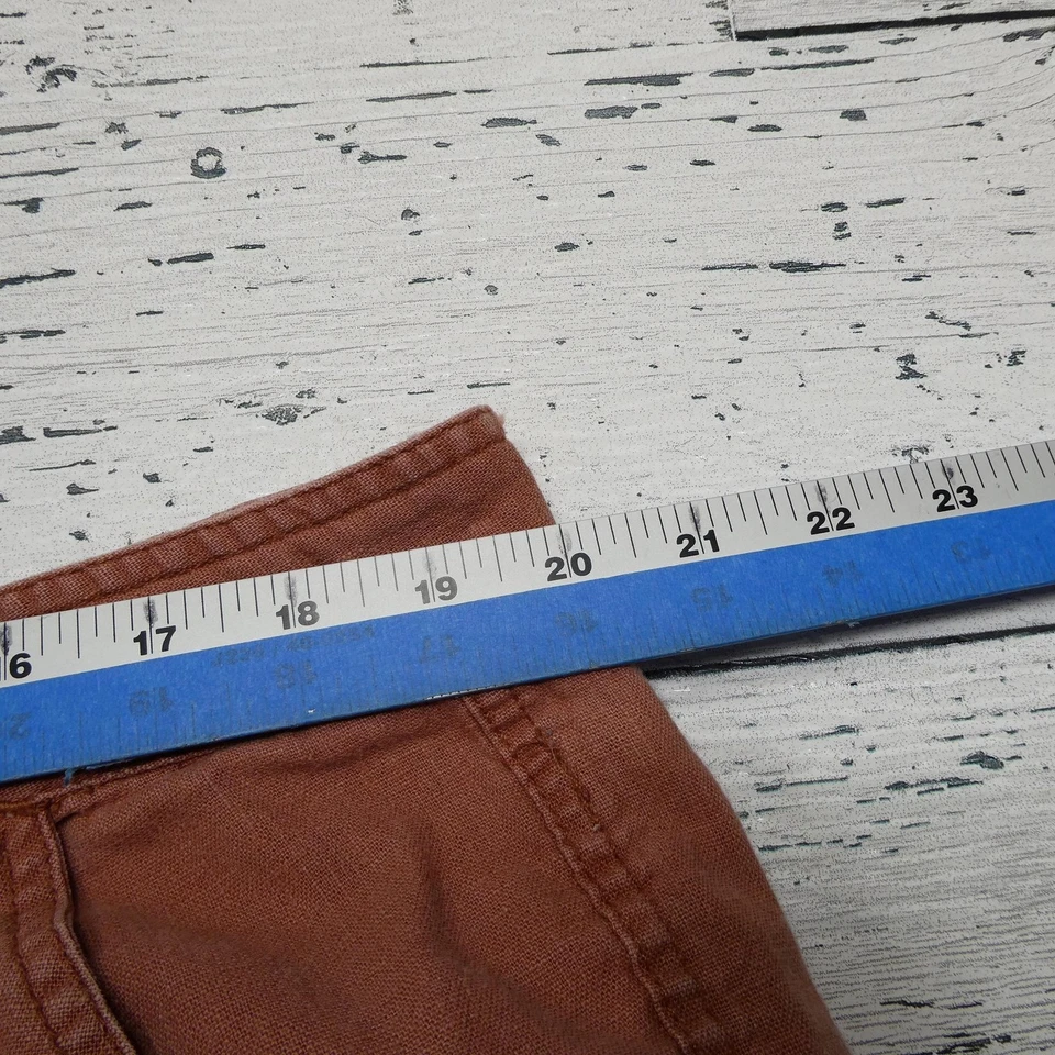 Paradise Collection Shorts Mens 40 Rust Linen Blend Cargo Pockets Casual Summer - Image 4 of 4