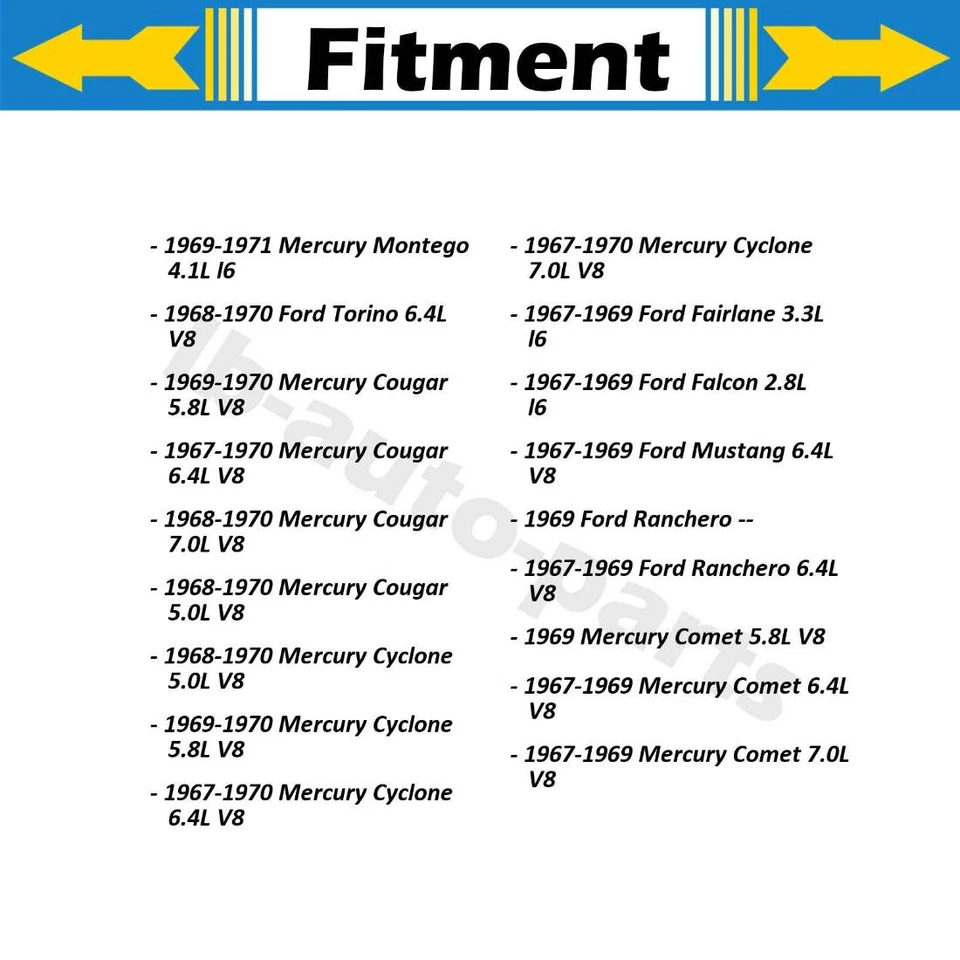 2x Brake Hose Line Front For Ford Ranch Wagon 3.3L 1967-1968 - Image 4 of 4