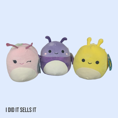 Kelly Toy Squishmallow 7.5 Bug Lot of 3 Zarina, Silvina, Axel   Plush BNWT Bug