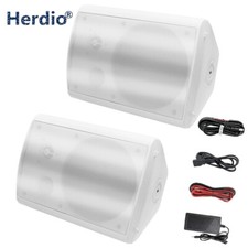 Herdio 6.5" 400W Wall Mount Waterproof Bluetooth Speakers Outdoor 1 pair