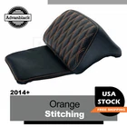 Diamond Pattern Orange Stitching Chopped Tour Trunk Pack Cushion Razor Backrest