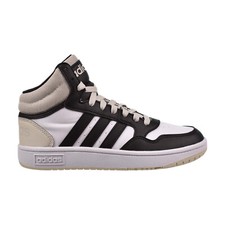 Adidas Hoops 3.0 Mid Kids' Shoes White-Black-Beige IH7893
