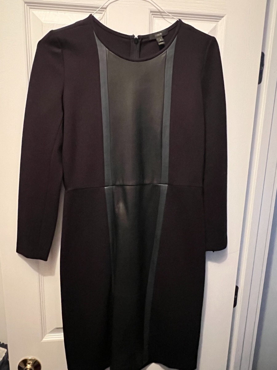 J Crew Leather Panel Dress Size 6