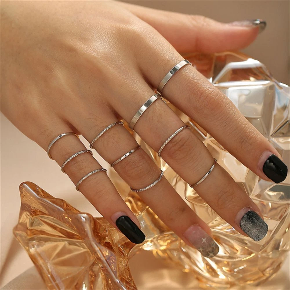 Gold plated midi rings deals