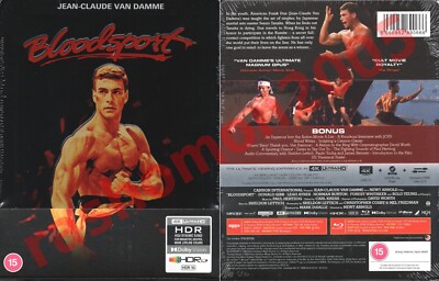 UHD 4K ULTRA HD+Blu-Ray BLOODSPORT Jean-Claude Van Damme SteelBook Region Free
