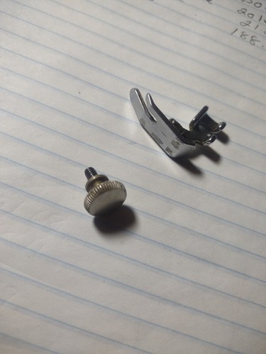 singer featherweight 221 Parts Straight Stich Presser Foot And Hand Screw - Picture 3 of 3