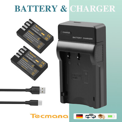 2X D-LI109 Akku 1600mAh+Ladegerät Für Pentax K-30 K-50 K-70 K-500 K-r K-S1 K-S2