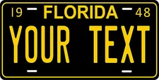 Florida 1948 License Plate Personalized Custom Auto Car Bike Motorcycle Moped