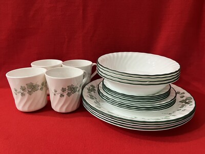 Corning Corelle CALLAWAY Dinnerware Set, 20 Pieces, Made In USA, A1510 