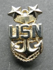 USN NAVY CHIEF PETTY OFFICER MASTER ANCHOR LAPEL PIN BADGE 1 INCH