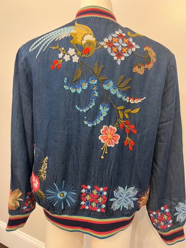 Johnny Was Dionne Snap Front Bomber Jacket. Size Medium - Picture 2 of 6