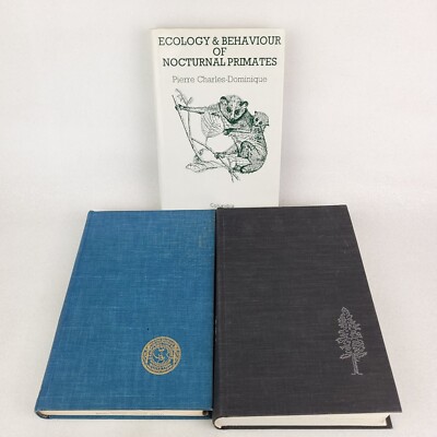 Lot of 3 Naturalist/Ecology Hardcovers, Nocturnal Primates, Wolves of Minong